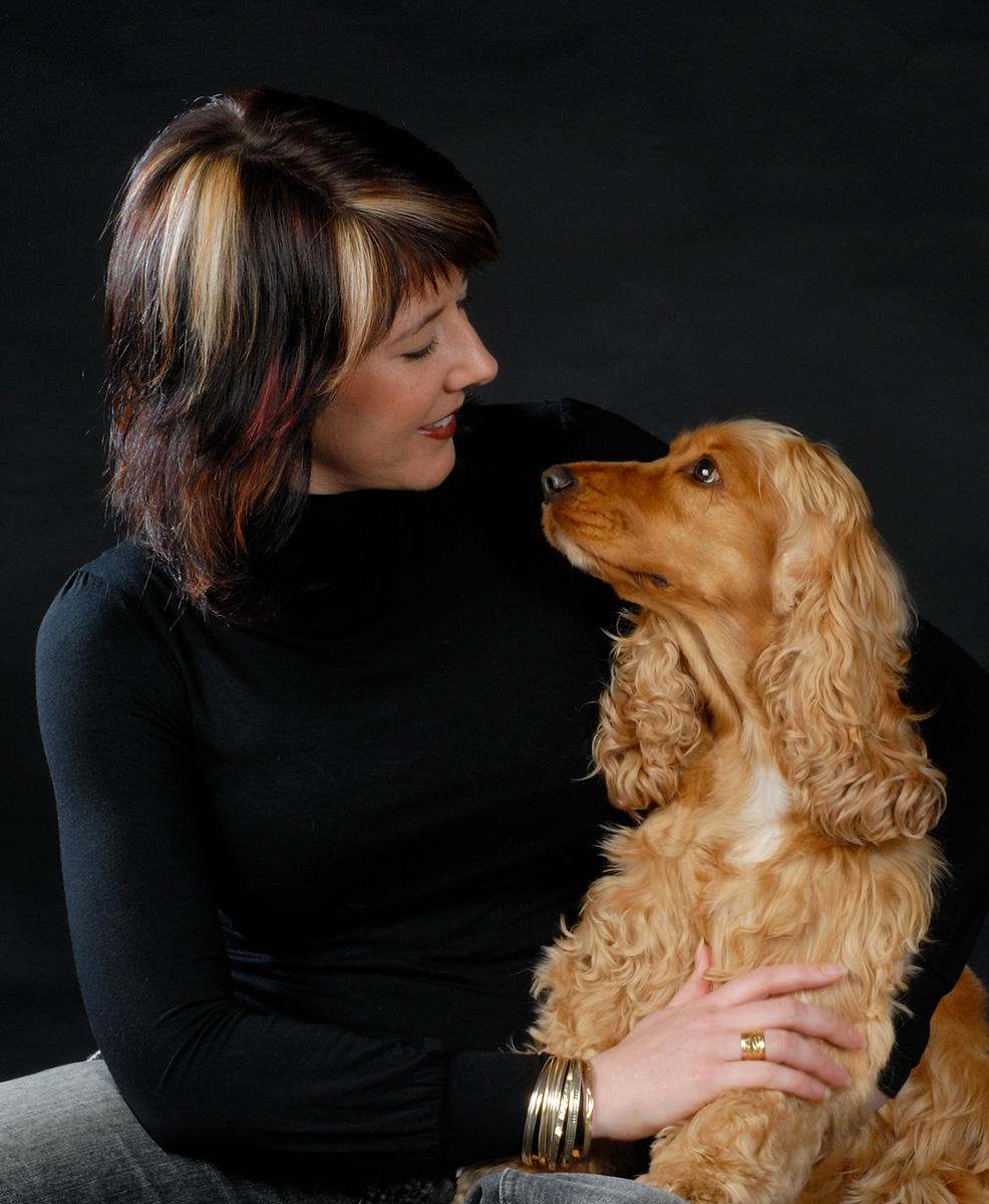 Woman & cockerspaniel